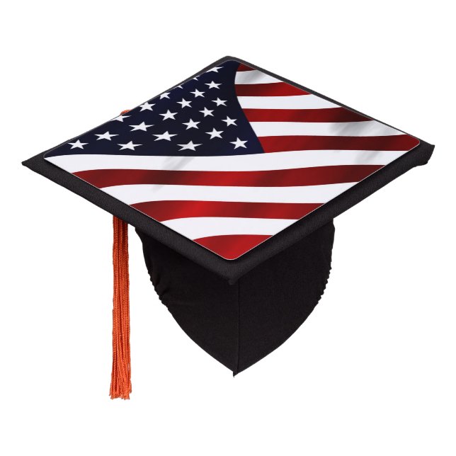 American Flag Graduation Cap Topper (Angled)