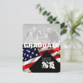 American Flag Graduation Class of 2018 Invitation (Standing Front)