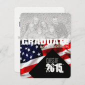 American Flag Graduation Class of 2018 Invitation (Front/Back)