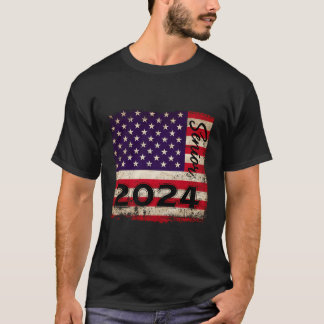 American Flag Graduation Party Her Him Class Of 20 T-Shirt