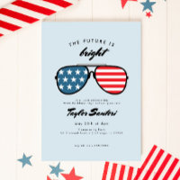 American Flag Graduation Party Sunglasses Future