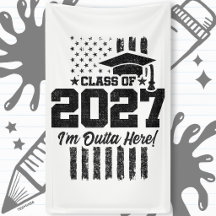 American Flag Graduation Senior Class of 2027