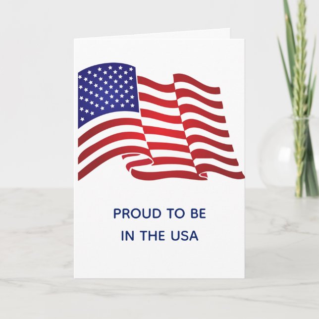 American Flag Greeting Card (Front)