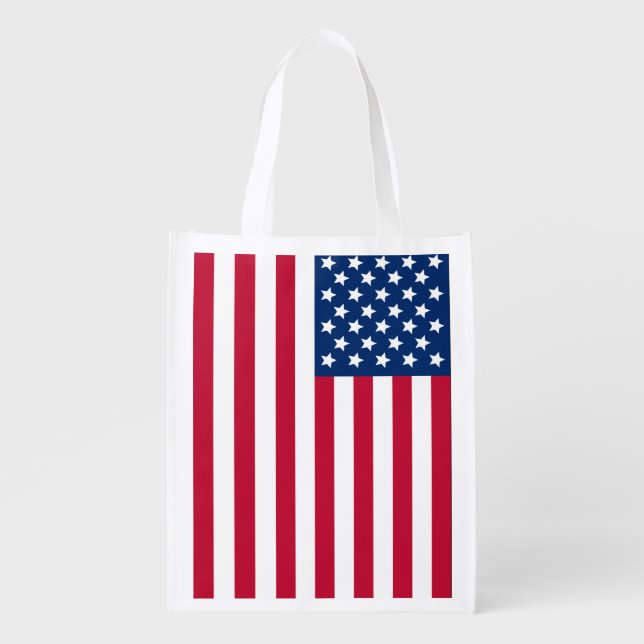 American Flag Grocery Bag (Front)