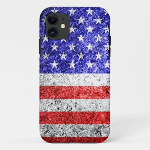 American Flag Grunge 2 iPhone 11 Case