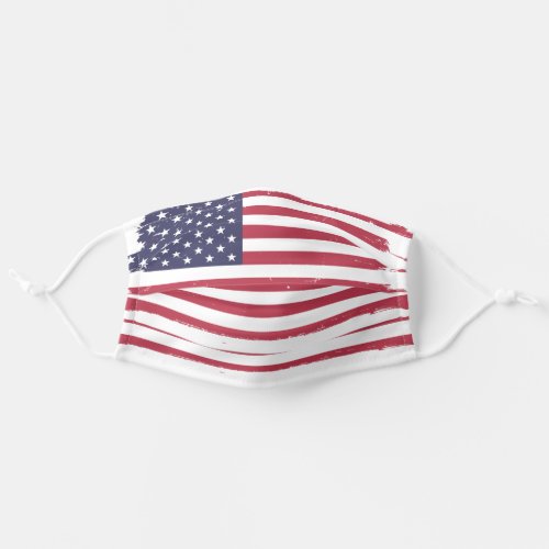 American Flag Grunge Adult Cloth Face Mask