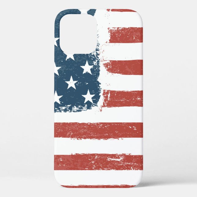 American Flag Grunge Background. Raster version. H Case-Mate iPhone Case (Back)