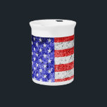 American Flag Grunge Beverage Pitcher<br><div class="desc">American Flag Grunge</div>