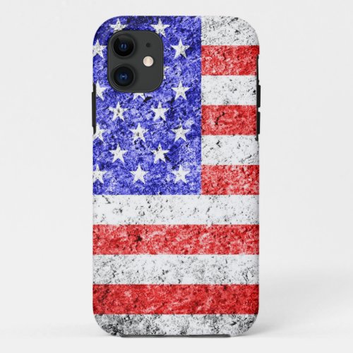 American Flag Grunge iPhone 11 Case