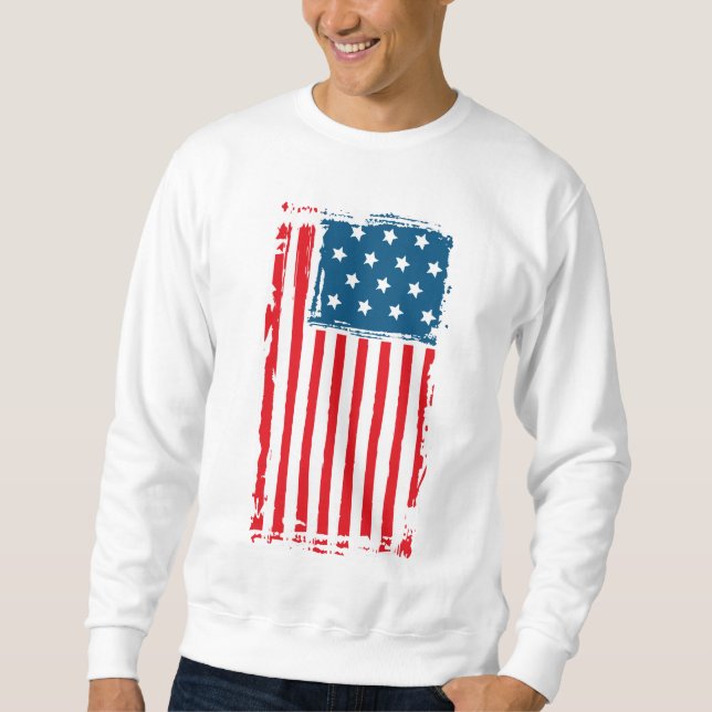 American Flag Grunge Vintage Tshirt (Front)