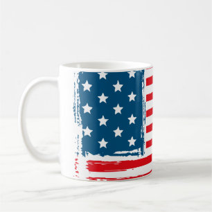 American Flag Grunge Vintage Tshirt Coffee Mug