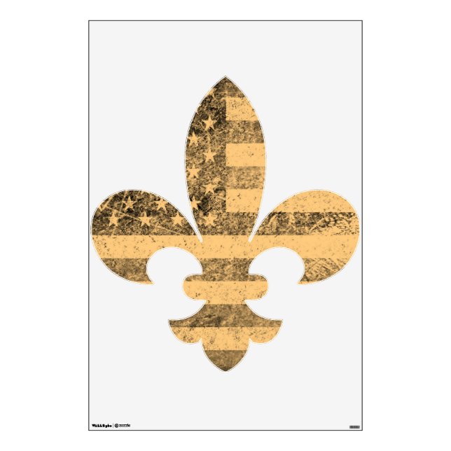 American Flag Grunge Wall Decal (Front)