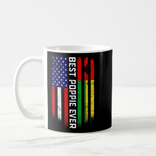 American Flag  Guinea Bissau Flag Best Poppie Eve Coffee Mug