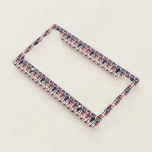 American Flag Guitar Art License Plate Frame