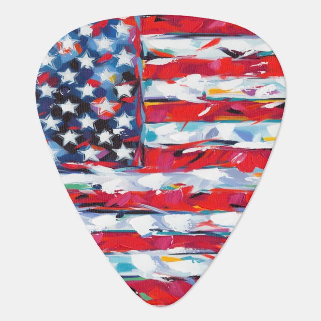 American Flag Guitar Pick (Front)