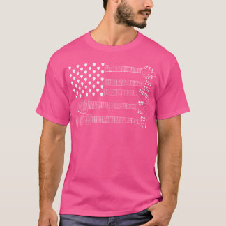 American Flag Guitar Pick Acoustic Musician Bass G T-Shirt