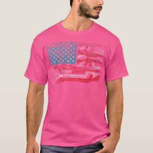 American Flag Guns Riffles Bullets Us Flag Weapon T-Shirt