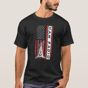 American Flag Ham Radio Amateur Radio Operator T-Shirt