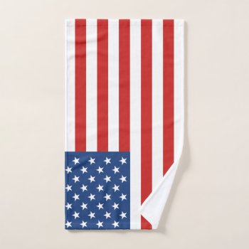 American Flag Hand Towel by FlagGallery at Zazzle