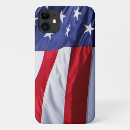 American flag hanging down red white blue iPhone c iPhone 11 Case