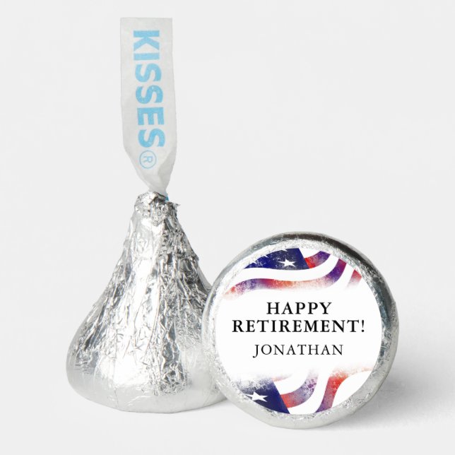 American Flag Happy Retirement Party Hershey®'s Kisses® (Front)