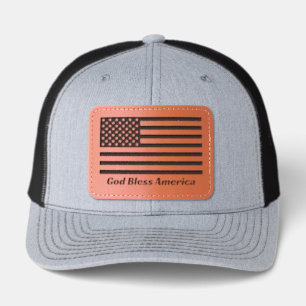 American Flag Hat Custom Text God Bless America
