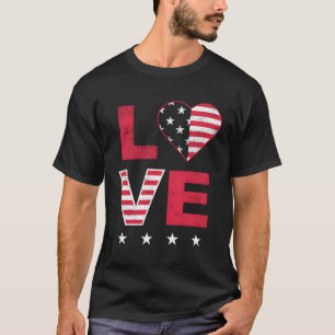 American Flag He Red White Blue 4Th Of July Top
