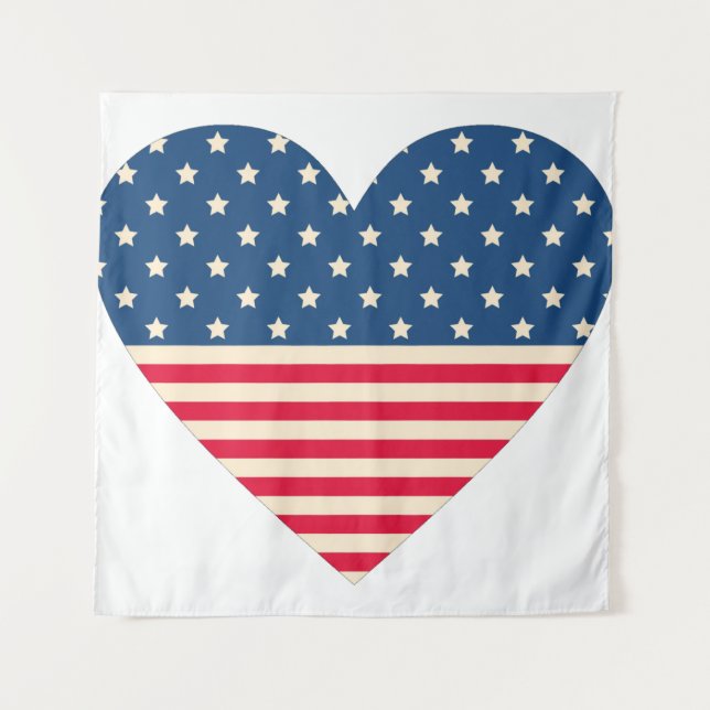 American Flag Heart Design Backdrop (Front)