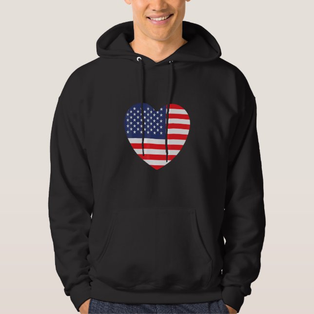 American Flag Heart Hoodie (Front)