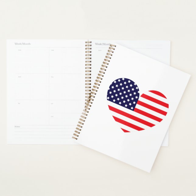 American Flag Heart Planner (Display)