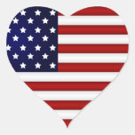 American Flag Heart Sticker at Zazzle