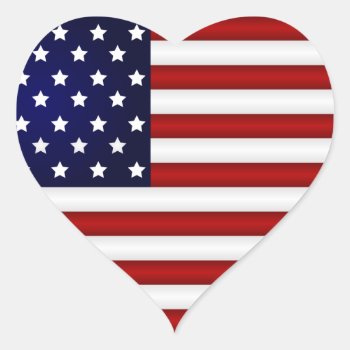 American Flag Heart Sticker by NovotnyDesigns at Zazzle