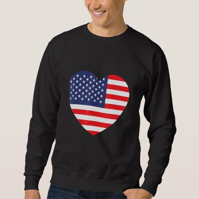 American Flag Heart Sweatshirt (Front)