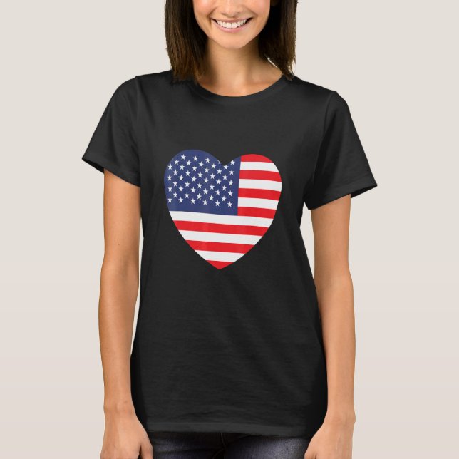 American Flag Heart T-Shirt (Front)