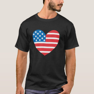 American Flag Heart T-Shirt