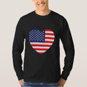 American Flag Heart T-Shirt