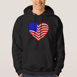 american flag heart usa patriotic hoodie