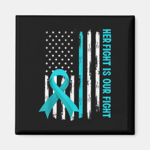 American Flag Her Fight Is My Fight Pots Syndrome Magnet