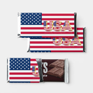 American Flag Hershey Bar Favors