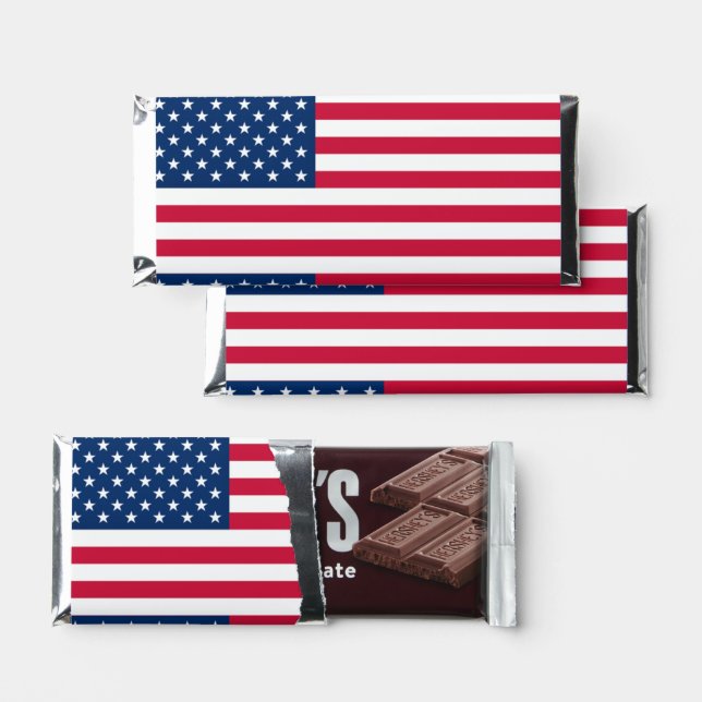 American Flag Hershey Bar Favors Patriotic (Front)