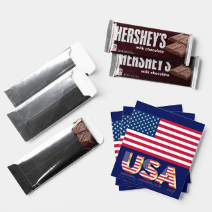 American Flag Hershey Bar Favors USA
