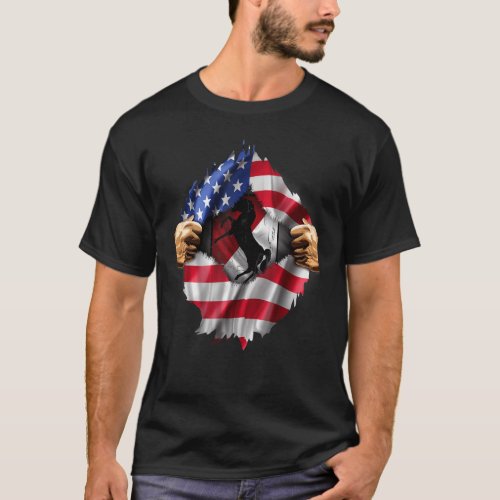 American Flag Hidden 11th Armored Cavalry Regiment T_Shirt