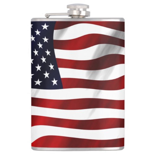 American Flag Hip Flask