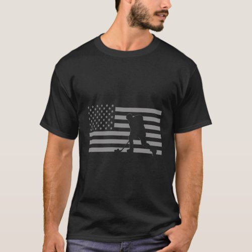 American Flag Hockey T_Shirt
