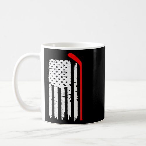 American Flag Hockey Usa Patriotic  Coffee Mug