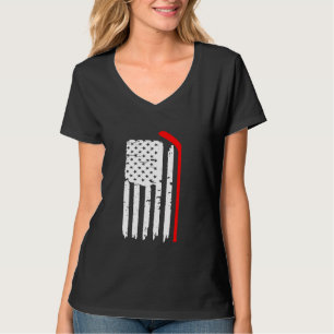 American Flag Hockey Usa Patriotic T-Shirt