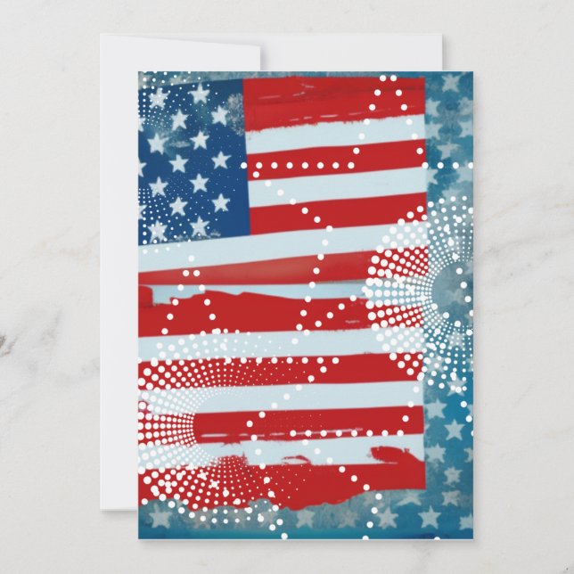 American Flag Holiday Card (Front)