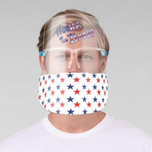 American FlagHome Of The Brave Face Shield