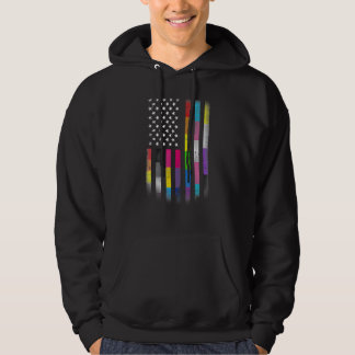 American Flag Homosexual Lgbt Lgbtq Flag 2022 Hoodie