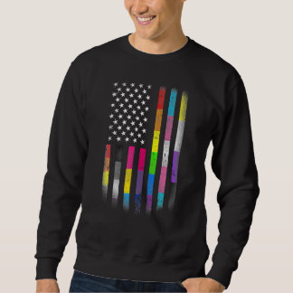 American Flag Homosexual Lgbt Lgbtq Flag 2022 Sweatshirt